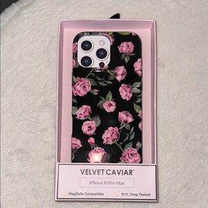 Velvet Caviar Pink Rose iPhone 16 Pro Max Case
